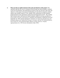 Application for Archeological Investigations on State Lands - Virginia, Page 2