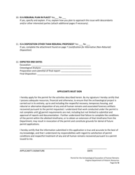Permit Application for Archaeological Excavation of Human Remains - Virginia, Page 3