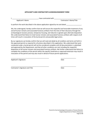 Permit Application for Archaeological Excavation of Human Remains - Virginia, Page 5