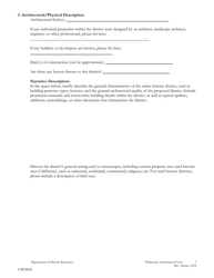 Preliminary Information Form (PIF) for Historic Districts - Virginia, Page 3
