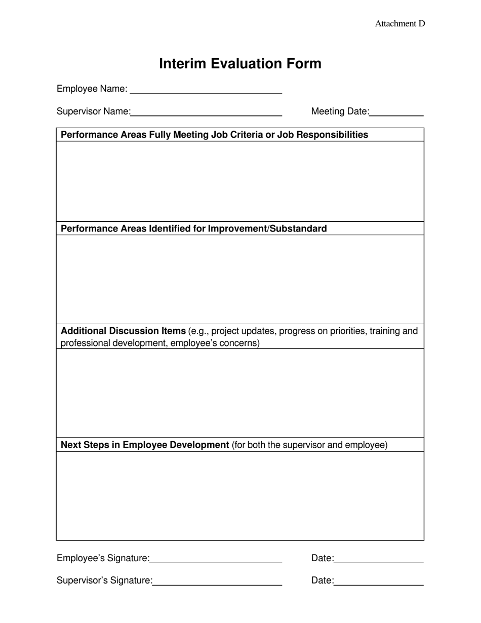 Attachment D Interim Evaluation Form - Virginia, Page 1