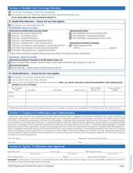 Form A10385 State Health Benefits Program Enrollment Form for Employees - Virginia, Page 2