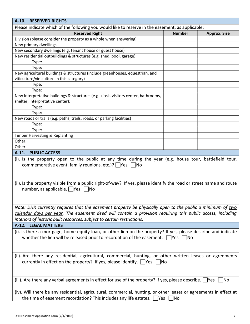 Easement Application Form - Virginia, Page 7