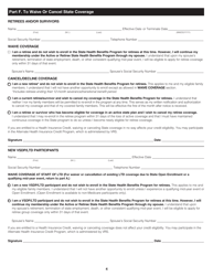 Form A10387 State Health Benefits Program Enrollment Form for Retirees, Survivors and Ltd Participants - Virginia, Page 4