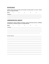 Hearing Officer Evaluation Form - Virginia, Page 2