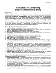 Instructions for Appendix E Employee Work Profile (Ewp) - Virginia