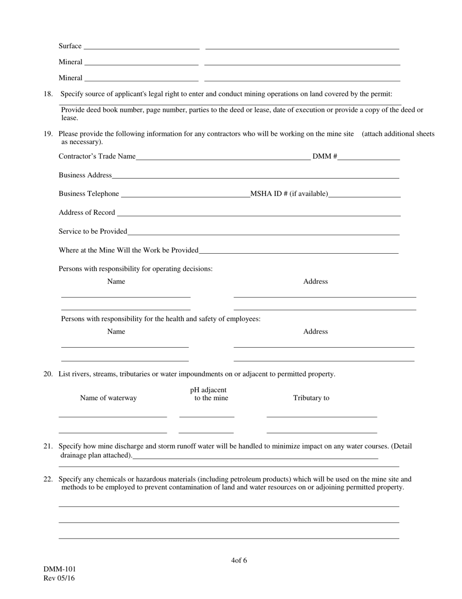 Form DMM-101 Permit / License Application - Virginia, Page 4