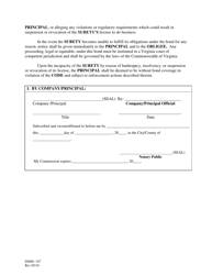 Form DMM-107 Surety Bond Form - Virginia, Page 3