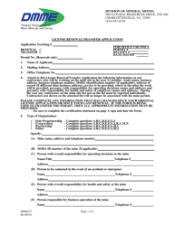 Document preview: Form DMM-157 License Renewal/Transfer Application - Virginia