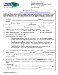 Document preview: Form DMM-BMME-3 Application for Renewal - Virginia