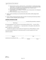 Form DMM-U-1 Application for Uranium Exploration Permit - Virginia, Page 5