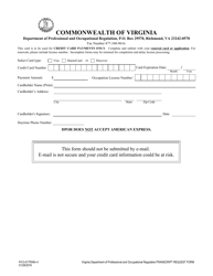 Form F413-01TRAN Transcript Request Form - Virginia, Page 2