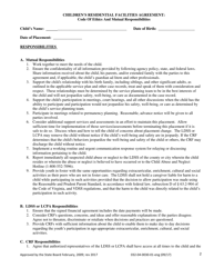 Form 032-04-0030-01-ENG Children&#039;s Residential Facilities Agreement: Code of Ethics and Mutual Responsibilities - Virginia, Page 2