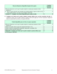 Formulario 032-04-0092-00 Formulario Para El Asesoramiento Y Negociacion De Asistencia Por Adopcion En Virginia - Virginia (Spanish), Page 6