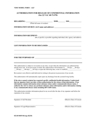 Document preview: Form 032-05-0019-04-ENG Authorization for Release of Confidential Information - Virginia