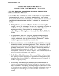 Document preview: Form 032-05-0021-08-ENG Rights and Responsibilities of Residents of Assisted Living Facilities - Virginia