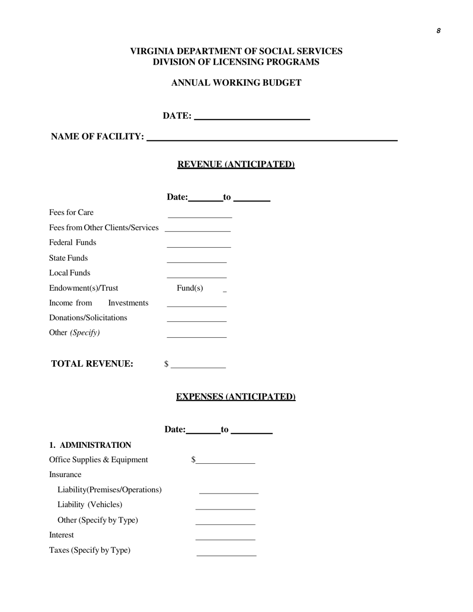 Form 032-05-0431-09-ENG Initial Application for a License to Operate a Child Day Center (CDC) - Virginia, Page 8