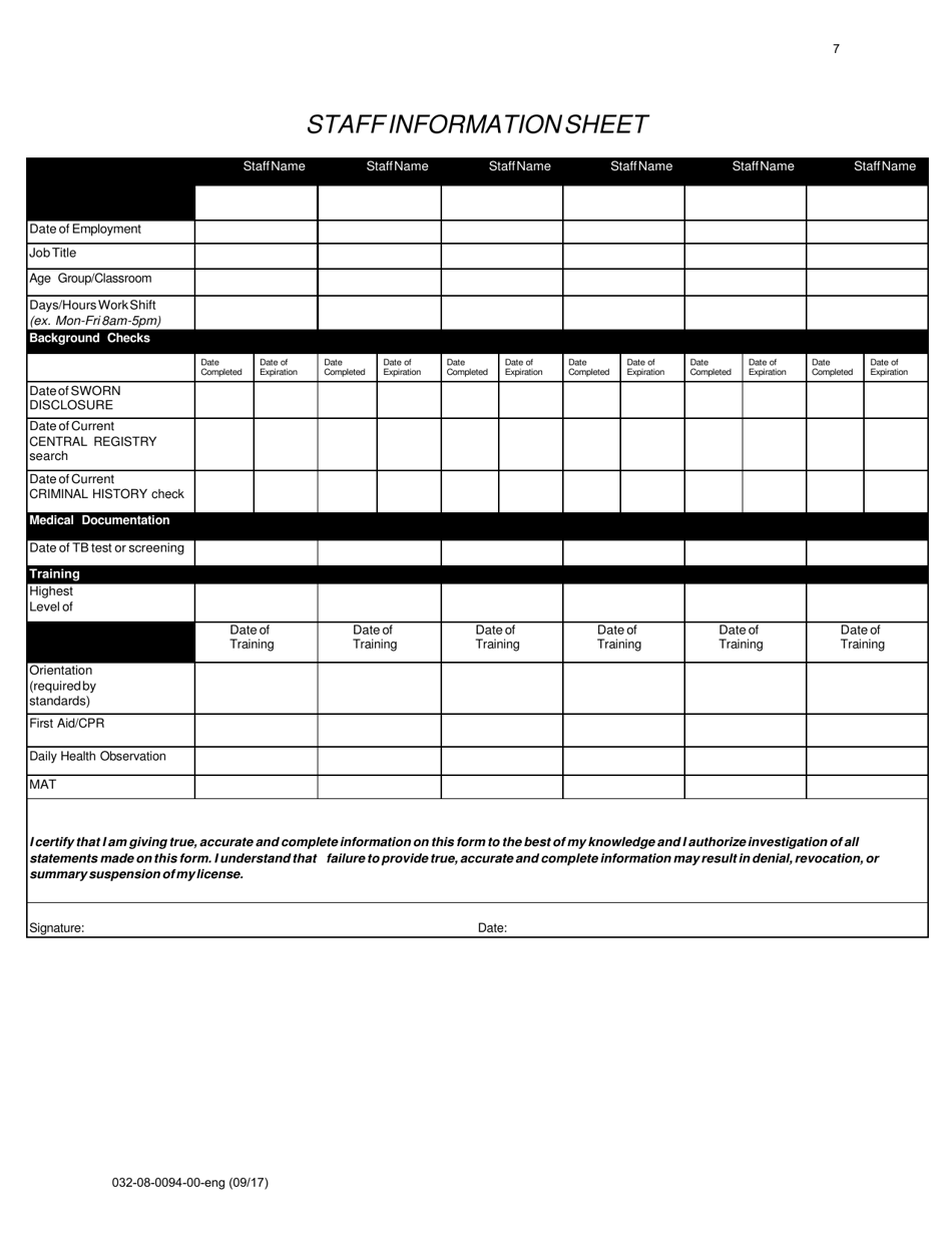 Form 032-08-0094-00-ENG Renewal Application for a License to Operate a Family Day Home (Fdh) - Virginia, Page 7