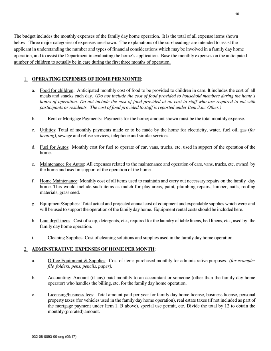 Form 032-08-0093-00-ENG Initial Application for a License to Operate a Family Day Home (Fdh) - Virginia, Page 10
