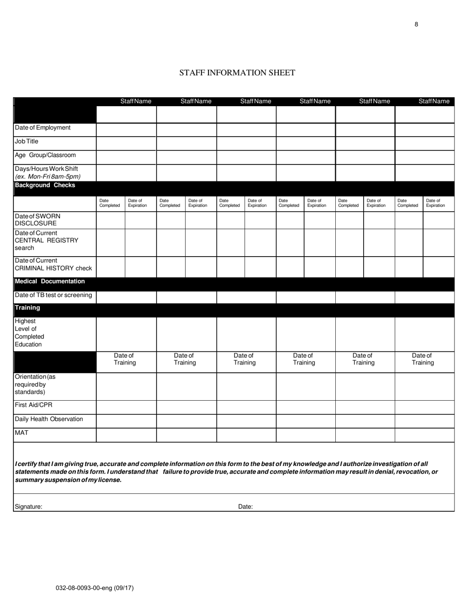 Form 032-08-0093-00-ENG Initial Application for a License to Operate a Family Day Home (Fdh) - Virginia, Page 8