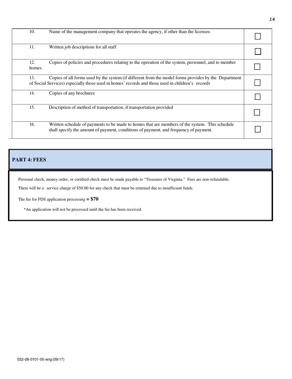 Form 032-08-0101-00-ENG Initial Application for a License to Operate a Family Day System (Fds) - Virginia, Page 14