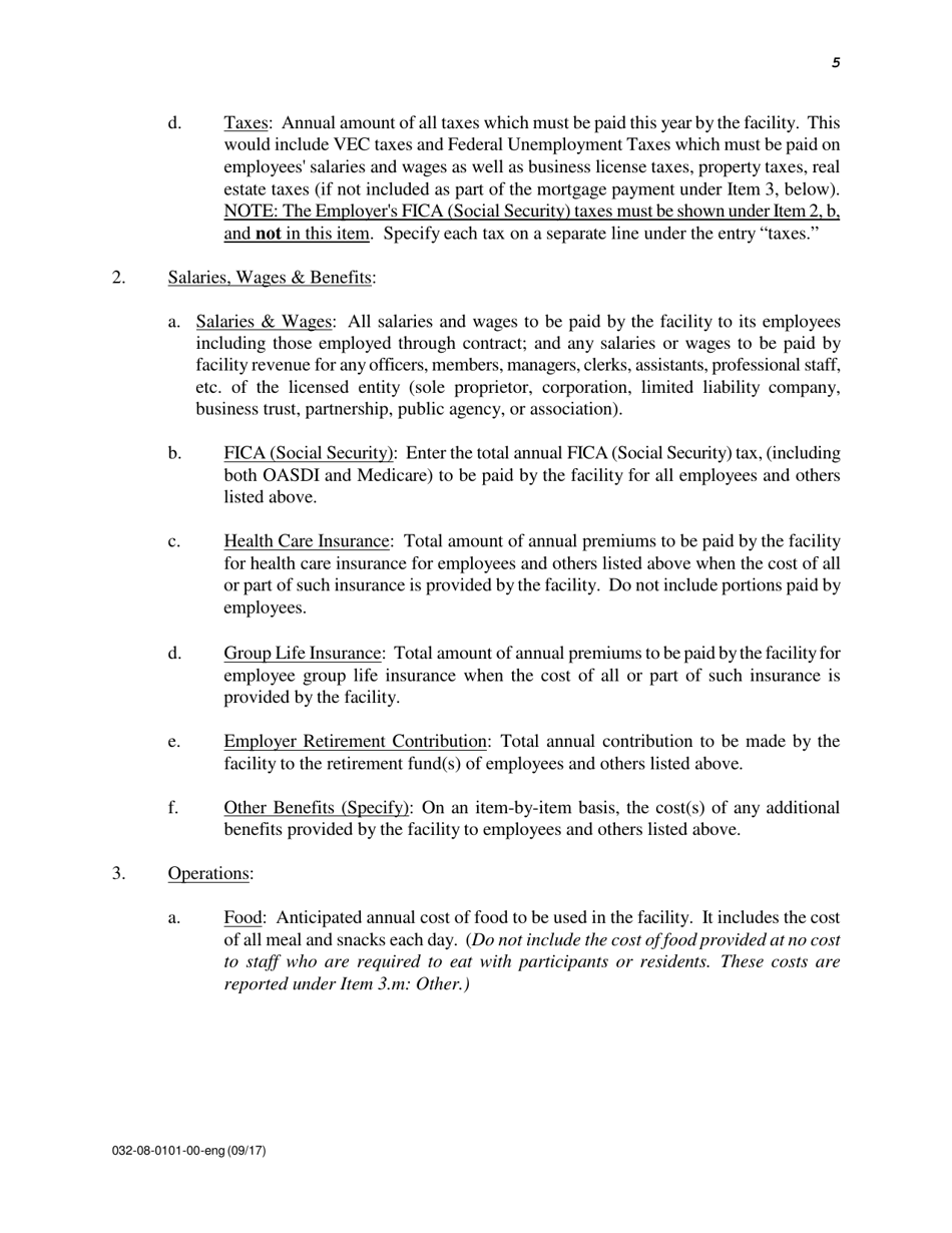 Form 032-08-0101-00-ENG Initial Application for a License to Operate a Family Day System (Fds) - Virginia, Page 5
