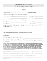 Form 032-05-0210-05-ENG Provider Application Form - Virginia, Page 2