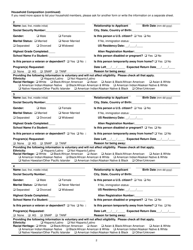 Form 032-03-729A-16-ENG Renewal Application for Auxiliary Grant (Ag), Supplemental Nutrition Assistance Program (Snap), and Temporary Assistance for Needy Families (TANF) - Virginia, Page 2