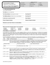 Form 032-03-0824-33 Application for Benefits - Virginia, Page 5