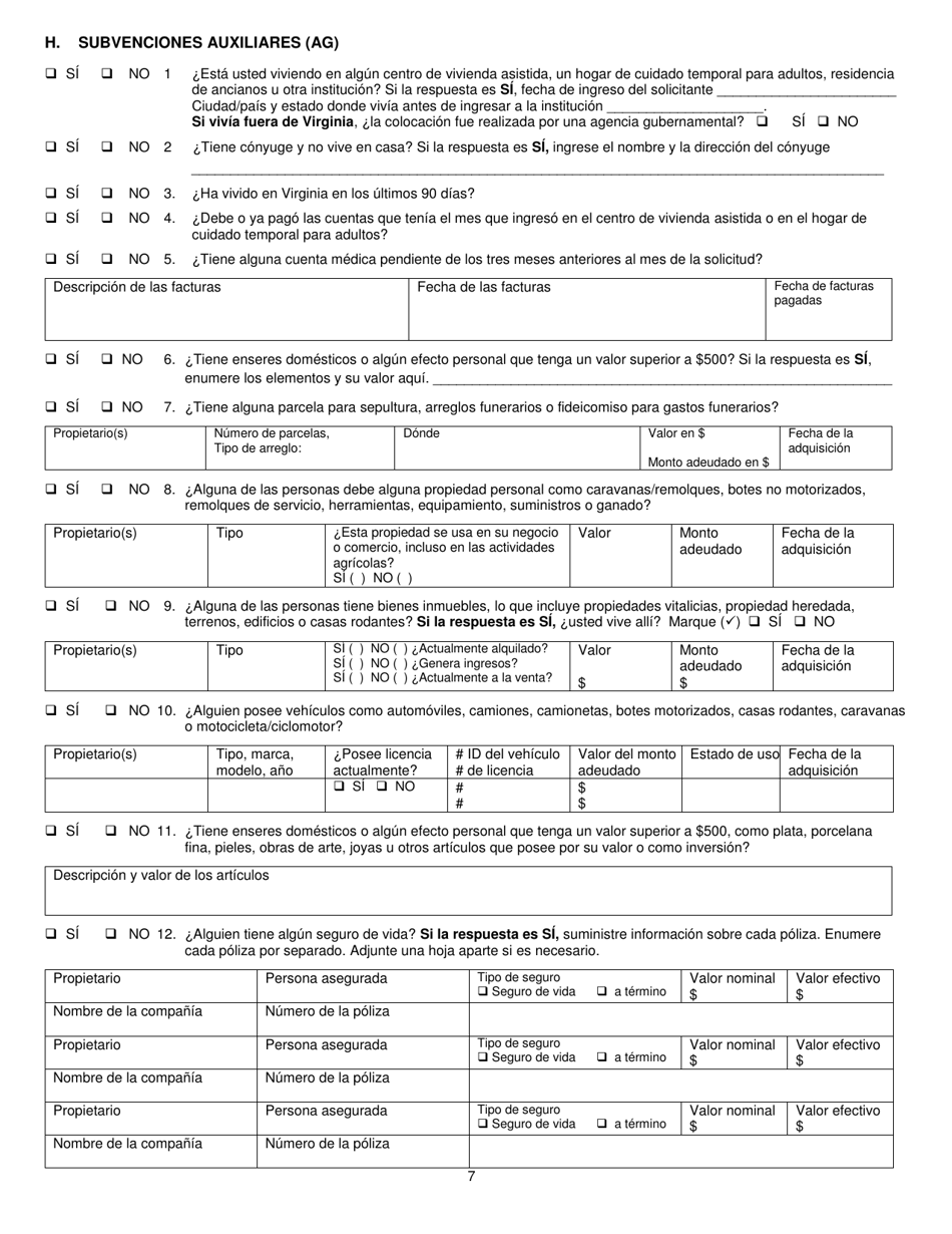Formulario 032-03-0824-33 Solicitud De Beneficios - Virginia (Spanish), Page 11
