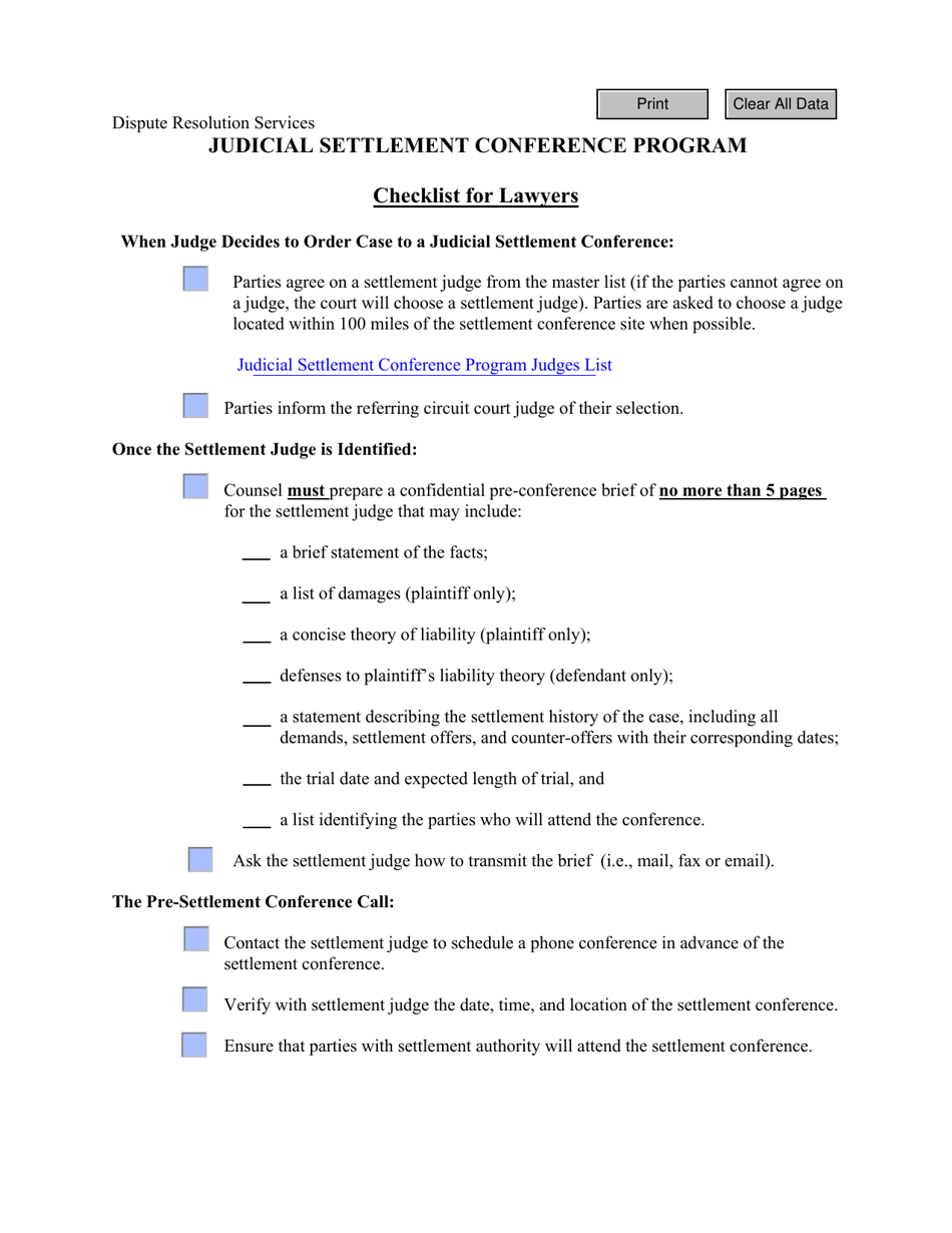 Checklist for Lawyers - Virginia, Page 1