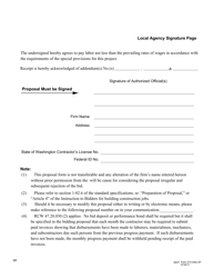 Document preview: DOT Form 272-036J Local Agency Region Ad and Award Contract Proposal - Signature Page - Washington