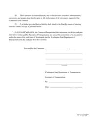 DOT Form 272-008 Contract - Building Construction - Washington, Page 2