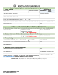 Document preview: DCYF Form 03-493 Foster Parent Donor Shared Leave - Washington