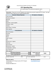 Document preview: DCYF Form 06-179 Etv Spending Plan - Washington