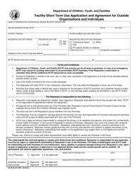 Document preview: DCYF Form 03-415 Facility Short Term Use Application and Agreement for Outside Organizations and Individuals - Washington