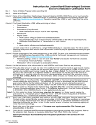 DOT Form 272-056U Underutilized Disadvantaged Business Enterprise Utilization Certification - Washington, Page 2