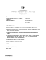 Document preview: DSHS Form 09-104 Icpc Closure Letter - Washington