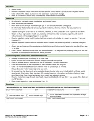DCYF Form 09-127 Rights of Children and Youth in Foster Care - Washington, Page 2