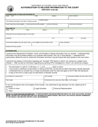 Document preview: DCYF Form 09-966 Authorization to Release Information to the Court - Washington