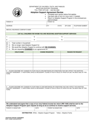 Document preview: DCYF Form 10-082 Adoption Support Agreement Review - Washington