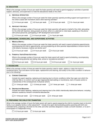DCYF Form 10-261 Foster Care Rate Assessment - Washington, Page 2