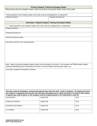 DCYF Form 10-428 Caregiver Support Plan - Washington, Page 2
