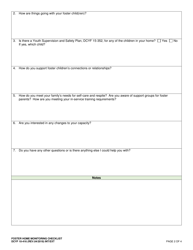 DCYF Form 10-416 Foster Home Monitoring Visit - Washington, Page 2