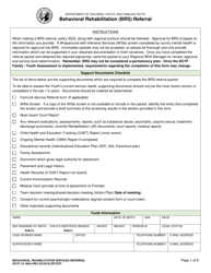 DCYF Form 10-166A Behavioral Rehabilitation (Brs) Referral - Washington