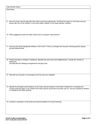DCYF Form 10-405 Foster Home Reassessment - Washington, Page 3