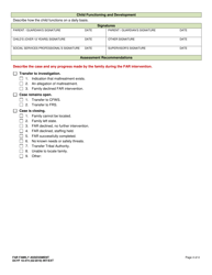 DCYF Form 10-474 Far Family Assessment - Washington, Page 4