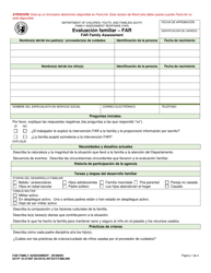 Document preview: DCYF Formulario 10-474SP Evaluacion Familiar - Far - Washington (Spanish)