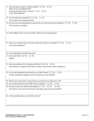 DCYF Form 10-516 Youth Interview - Washington, Page 2