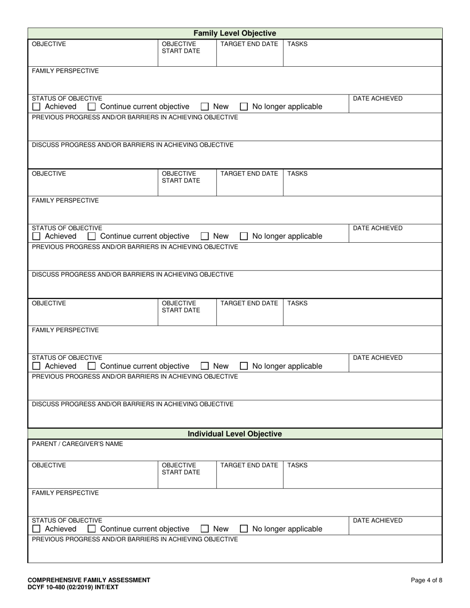 DCYF Form 10-480 Comprehensive Family Evaluation - Washington, Page 4